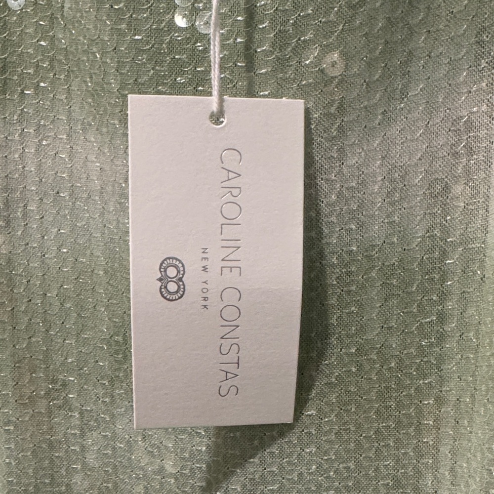 Caroline Constas Green and White Midi Dress - Picture 6 of 6